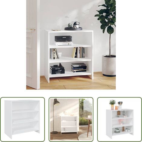 Armoire latérale -  Buffet Blanc 70x40,5x75 cm Bois d'ingénierie (1/5)
