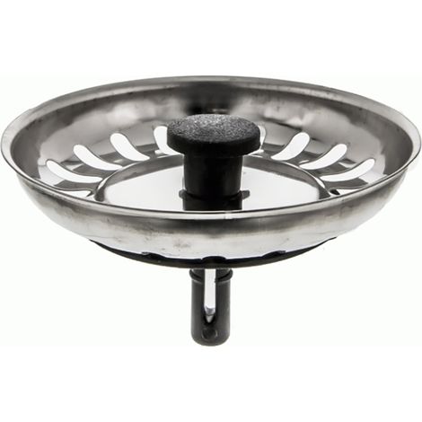 Tapón Fregadero INOX Ø 80mm  Rejilla Blanca Ø 45mm  Junta 52mm y Eje 45mm  Compatible con Código Original 20199006