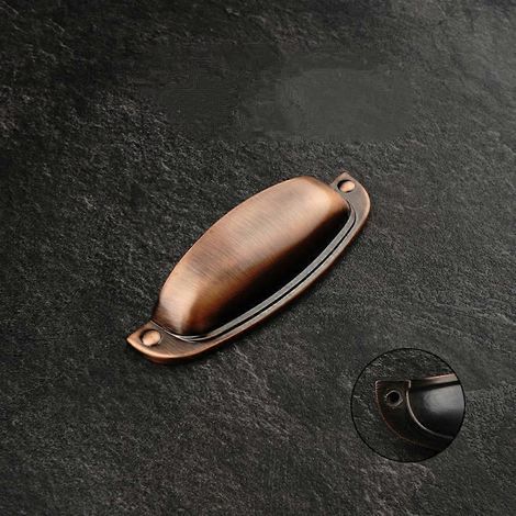 Poignées de porte de placard de cuisine, tiroir de chambre, en cuivre brossé. 108 x 20 x 35 mm (lot de 10). (1/5)