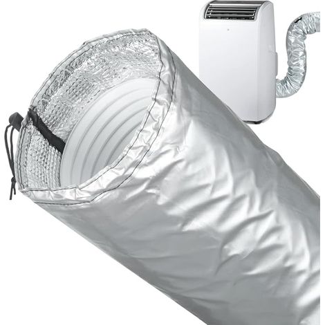 Housse Isolation Tuyau Climatiseur Mobile, Manchon Thermique Pour Clim Portable, Protection Tuyau Anti Chaleur Et Résistante À L’Eau, Installation Facile Été (1/5)