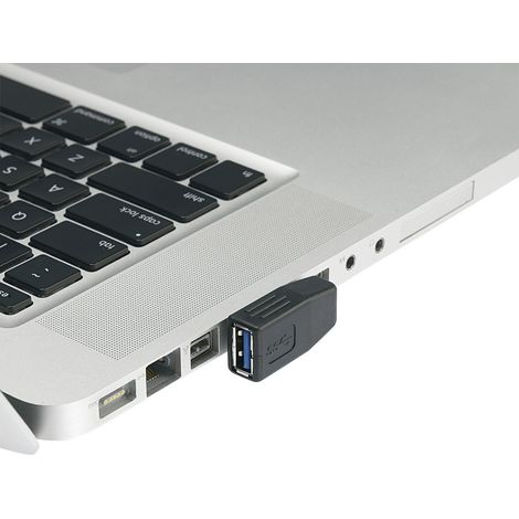 renkforce USB 3.0 Adapter A-Stecker zu A-Buchse 90° seitlich nach links gewinkelt (1/2)