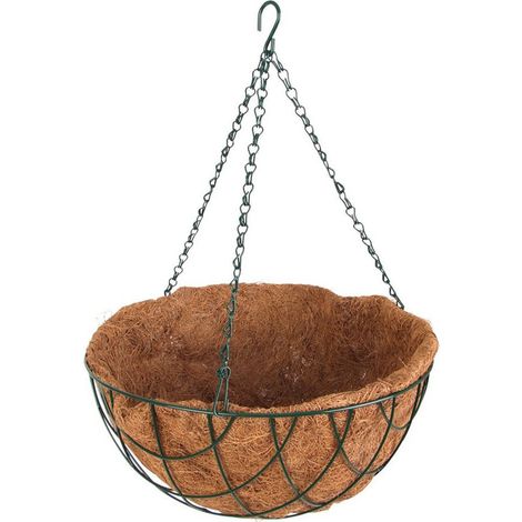 Blumenampel 30cm mit Kokosfaser Pflanzeinlage Hängeampel Hängeschale Pflanztopf (1/2)