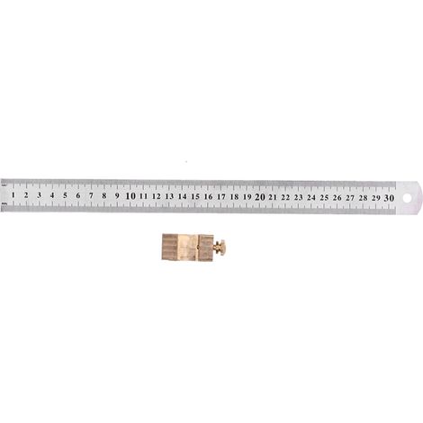 Règle de menuiserie en acier inoxydable, jauge en laiton, bloc de positionnement de traçage pour outils de mesure (1/5)