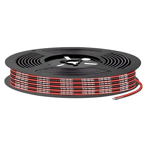 16AWG 1.3mm² Silicone Cable, Black/Red, 2 x 2.5 m (1/5)