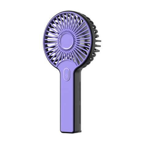 Mini ventilador de mano recargable por USB, pequeño ventilador de mesa portátil para exteriores y viajes, plegable, morado, 190x93x36 mm (1/2)