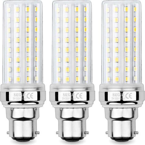 Ampoules de Maïs LED 20W, Équivalent 150W Ampoule Incandescente, 2300LM, 3000K Blanc Chaud, Ampoules à B22 Baïonnette, 3 Pièces
