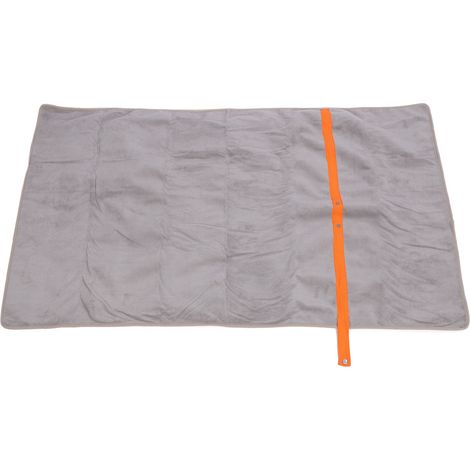 Couverture chauffante électrique USB en fibre de polyester multifonctionnelle et réglable pour le camping et les activités de plein air (argentée)