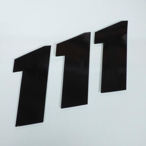 3 autocollant stickers numéro de course adhésif chiffre 1 noir (1/2)