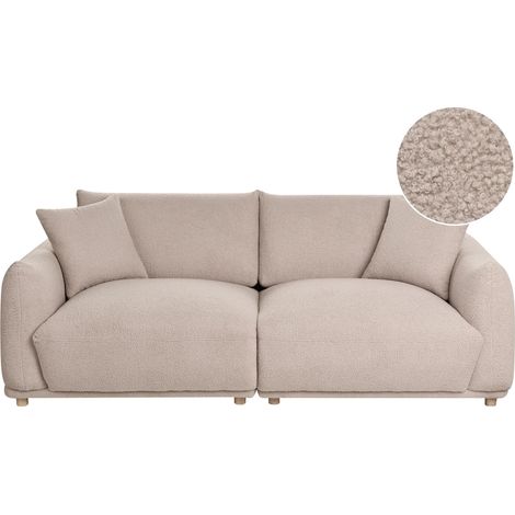 Sofa 3-Sitzer JUBEK Bouclé Beige (1/5)