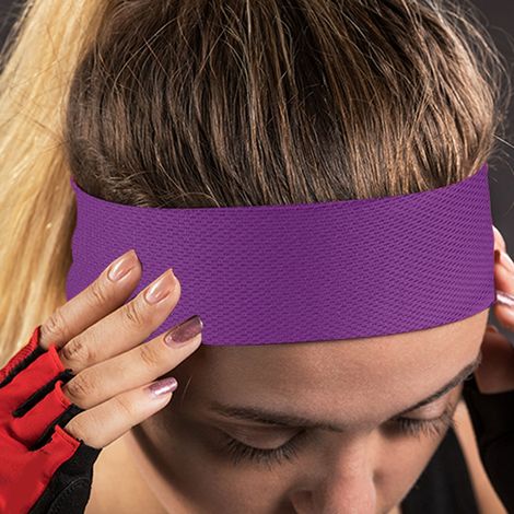 Bandeau Sport Unisexe Anti-transpiration Lavable pour Fitness Running Yoga Taille Universelle Violet