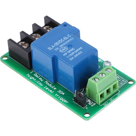 Module relais 1 canal avec isolation par optocoupleur, prise en charge des niveaux de déclenchement haut et bas, 30 A 5 V (1/5)