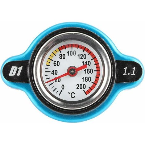 MSBD Thermostat-Kühlerdeckel, wasserdichter Wassertankdeckel mit universellem Thermostat-Kühlerdeckel mit Temperaturanzeige (großer Kopf 1,1 bar) (1/5)