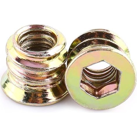 Set di 20 dadi per rivetti, M6×10mm, filettatura completa, connessione esagonale, acciaio zincato, per varie applicazioni (1/5)