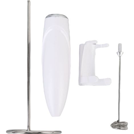 Mousseur à lait électrique portable multifonctionnel pour la maison et les restaurants, blanc. (1/5)