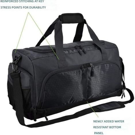 sac étanche sport voyage yoga nts avec compartiment à chaussures séparé, séparation sec humide étanc (1/5)