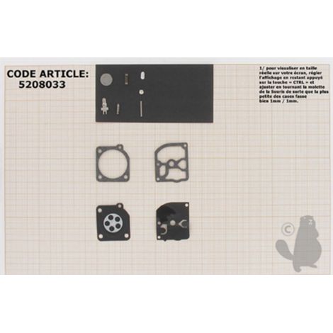 Kit de reparación carburador Stihl rb-105 compatible MS250 FS38