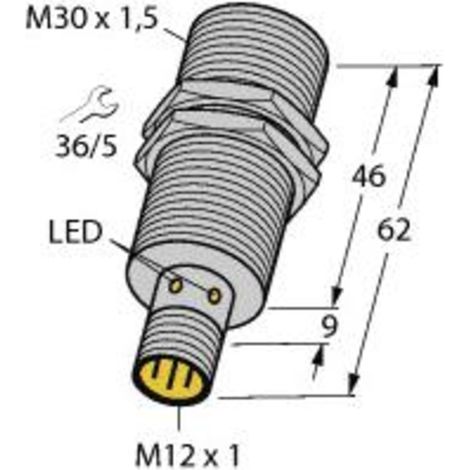 Turck BI15-M30-VP6X-H1141 Induktiver Sensor verchromt 15 mm