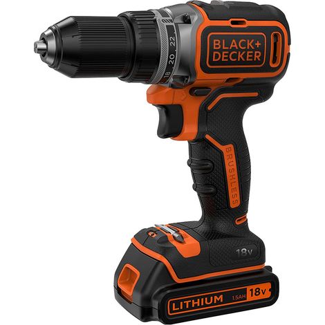 BLACK+DECKER BL186 Perceuse-visseuse sans fil 18V brushless avec 1 batterie 1,5Ah (1/5)