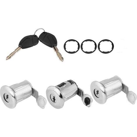 Serrures de porte Citroën C1, Ensemble de cylindres de serrure de voiture 252522 avec clés pour Partner Citroën Berlingo Xsara Accessoires de serrure de voiture professionnels ( (1/2)