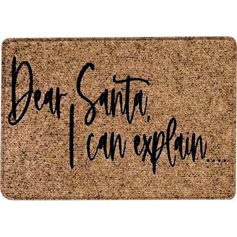 Tapis De Porte De Noël - 40 X 60 Cm - Polyester - Antidérapant Pvc - Pour Entrée Cuisine Salon Chambre (1/3)