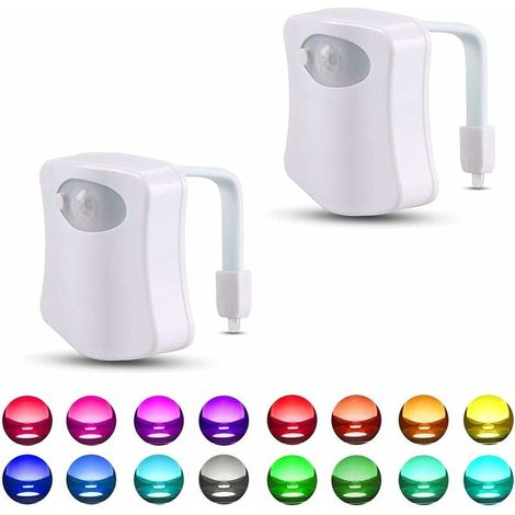 2Pack Color Changing Toliet Night Light Motion Sensor LED Multi-Color Toilet Light (1/5)