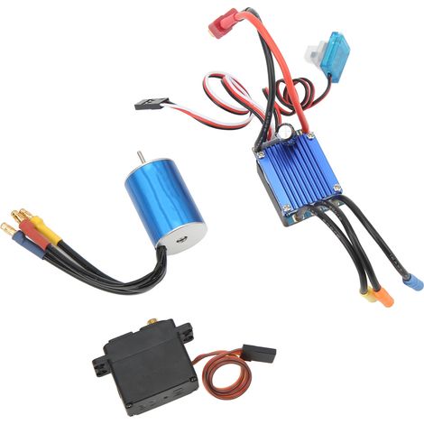 Moteur brushless 2435 4500KV, variateur électronique de vitesse 25A, servo en métal 2,2 kg pour voitures RC Traxxas, HSP et Wltoys 1/16 et 1/18 (1/5)
