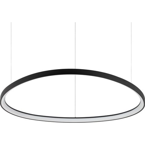 Ideal Lux GEMINI 105 cm integrierte LED-Pendel-Deckenleuchte Schwarz, 3000 K
