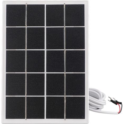 Chargeur solaire mural pour caméra de sécurité, panneau solaire monocristallin 3W 5V pour sonnette vidéo 4+2 blanc (1/5)