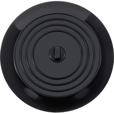 Set da 3 pezzi: tappo per vasca da bagno, tappo per lavandino, 15 cm, per bagno e cucina, ventosa in silicone, grigio scuro (1/5)
