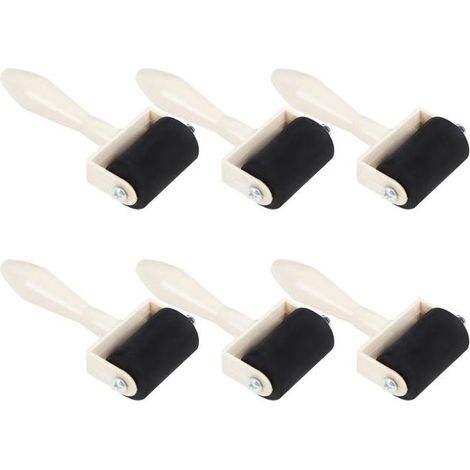 Brosses À Rouleau en Caoutchouc, Outils De Bricolage, Applicateurs d'encre, Mini Brosses À Rouleau, Accessoires De Peinture, 6 Pièces (1/5)