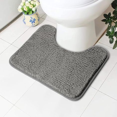 Saugfähiger WC-Sitzbezug, 50 x 40 cm, rutschfest, Mikrofaser, U-förmig