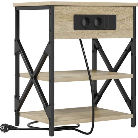 Maison Exclusive - Armadio da Notte con lo scaffale Rovere Sonoma 41 x 31 x 51 cm