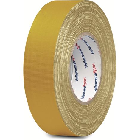 HellermannTyton HTAPE-TEX-YE-19X10 712-00202 Gewebeklebeband HelaTape Tex Gelb (L x B) 10 m x 19 mm (1/4)