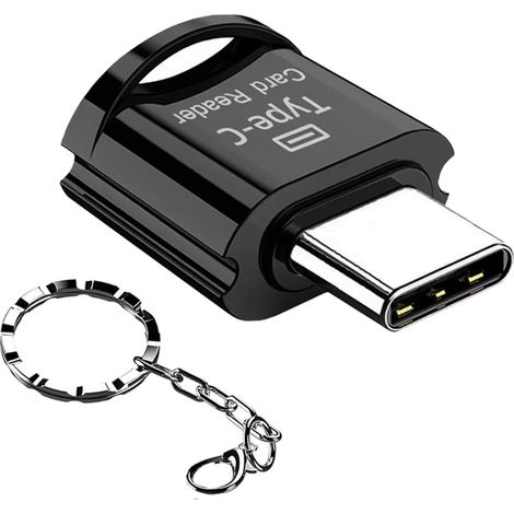 2pcs Lecteur de carte Micro SD/TF de type C, lecteur de carte mémoire USB C vers Micro SD SDHC SDXC, adaptateur de lecteur de carte de type C, compatible avec iPhone 15, Windows Lixus, Samsung Galaxy,