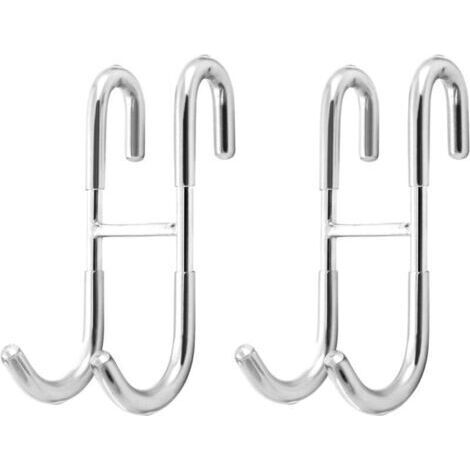 Lot de 2 acier inoxydable 304 léger crochet mural cabine de douche, crochets de porte de douche pour salle de bains en verre, crochets pour paroi de douche salle de bain