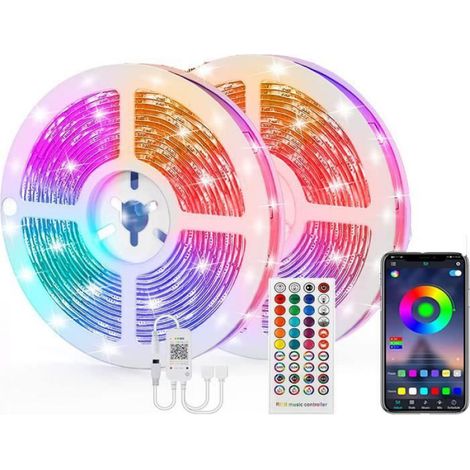 Ruban LED 15M RGB LED Ruban Musique Bande LED Contrôlé par APP du Smartphone (1/5)