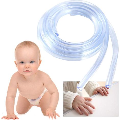 Gaine de protection(6m), Transparent, bordure de protection Cornière pour Bébé et Enfants, Protection, ultra-Doux, sans Odeur, Forte Adhérence (1/5)