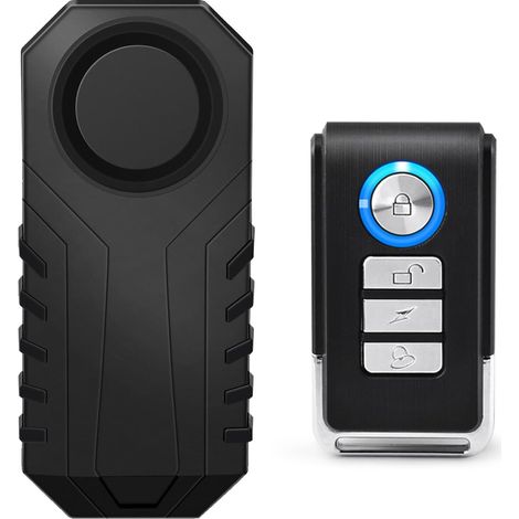 Alarme de mobilité pour Scooter avec télécommande, Alarme de sécurité antivol sans Fil pour vélo, Moto, vélo, Tricycle, Voiture, Scooter, véhicule, Porte fenêtre, 113 DB (1/5)