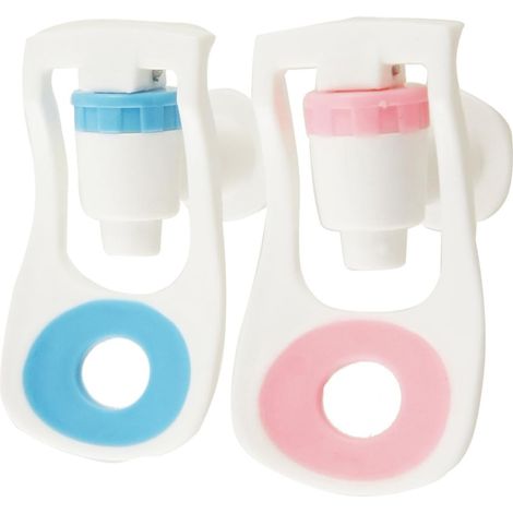 Kunststoff Wasserhahn Zapfhahn Push Griff Gewinde für Wasser Spender blanc 2 pièces (1/2)
