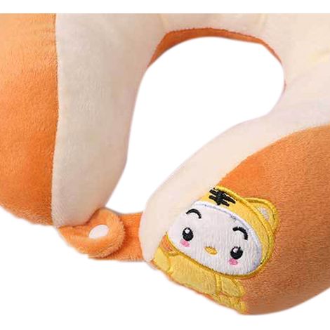 U-förmiges Nackenkissen, Kopfstütze für Reisen, Auto, Büro und Nickerchen, doppelte Tigerstickerei, tragbares und bequemes Nackenkissen. (1/5)
