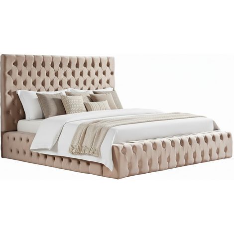 Cadre de lit double en velours 180x200 cm ROYAL (1/5)