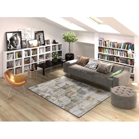 ATTICGO Tapis vintage à poils courts KILIS 45 Multicolore 77x150 cm (1/4)