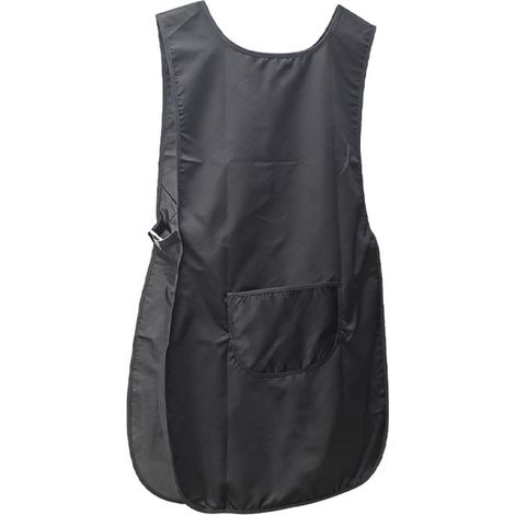 Tablier de salon noir double face - Vêtement de travail pour coiffeur et styliste, résistant aux taches et aux cheveux (1/5)