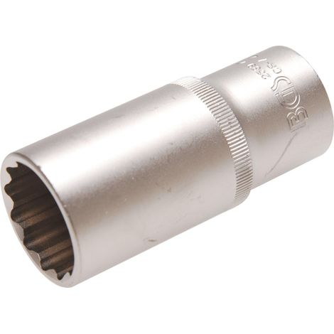 BGS Vaso de impacto para inyectores diésel, accionamiento cuadrado interior 12,5 mm (1/2") SW 27 mm - 2539