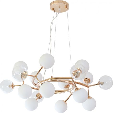 Lampe de 18 tulipes sphériques blanches d'INTELUSA modèle ANABEL (1/5)