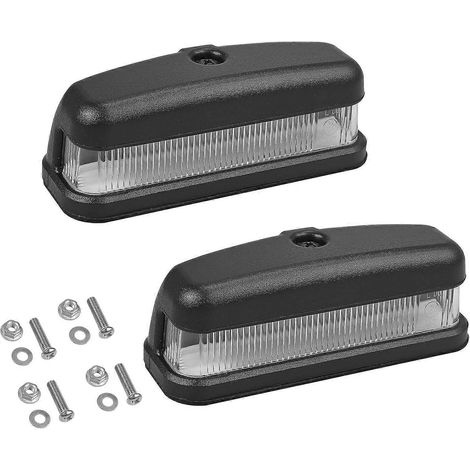 Justech 2er-Pack LED-Kennzeichenbeleuchtung, IP67 wasserdicht, inklusive Schrauben, für 12/24V PKW, Anhänger, LKW (1/4)