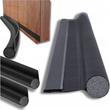 Burlete ac煤stico antiviento para puertas, de espuma con velcro, 96 cm.