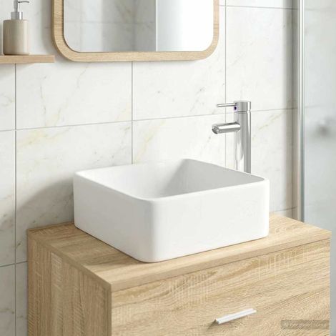 Lavabo de baño Cromado 36,5 x 36,5 x 13 cm Metal