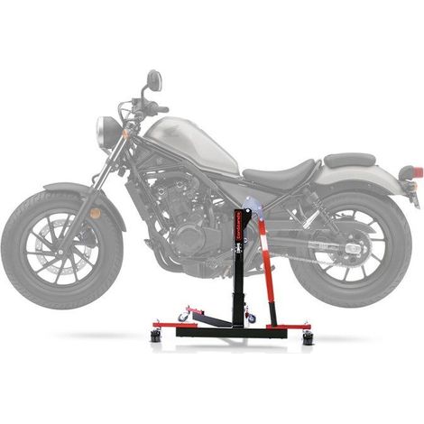 Bequille d'atelier Centrale Power Evo pour Honda Rebel 500 17-25 rouge