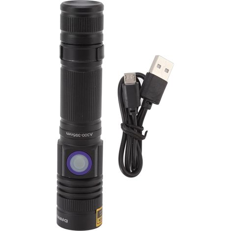 Lampe de poche ultraviolette Zoomable détection UV LED étanche (1/5)